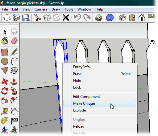 You can separate one component from the pack with the Make Unique command. Just right-click the component and choose Make Unique from the shortcut menu.