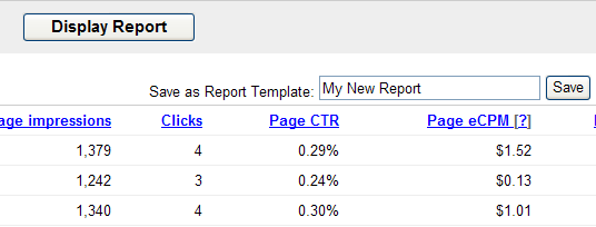 Saving a report as a template makes it easy to get the same data over time