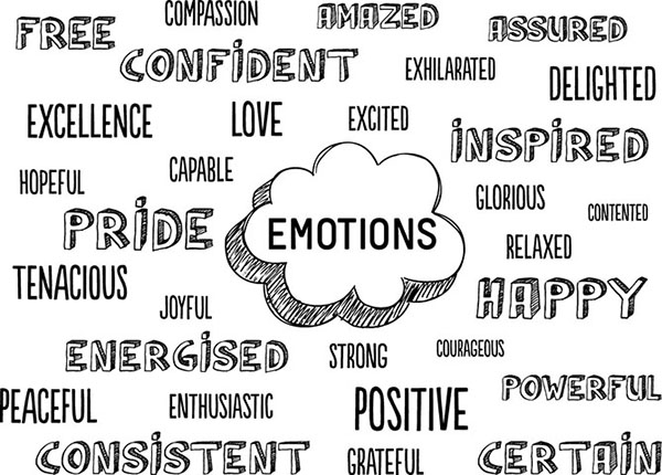 Image shows the driving emotions like compassion, amazed, confident, exhilarated, assured, amazed, excited, love, inspired, excellence, hopeful, capable, pride, tenacious, joyful, energised, peaceful, enthusiastic, consistent, delighted, inspired, glorious contended, relaxed, happy, courageous, powerful, positive, grateful, and certain.