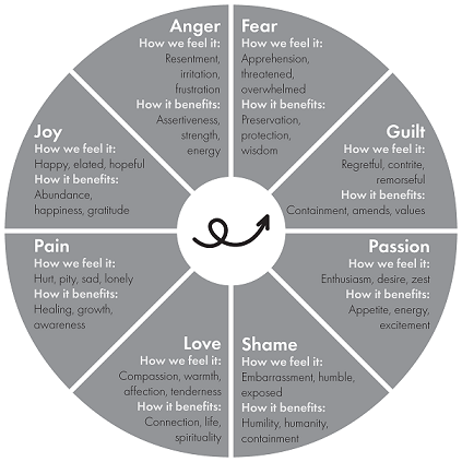 Schematic illustration of the y of our emotions.