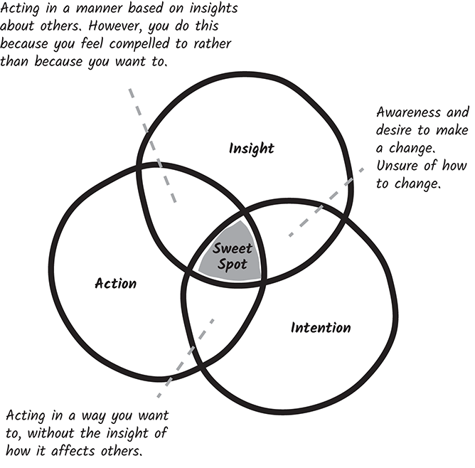 Schematic illustration of the sweet spot of coaching.