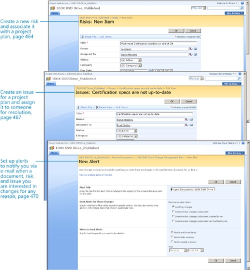 Managing Risks, Issues, and Documents with Project Server