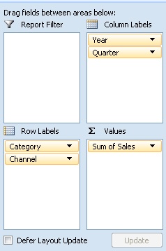 Rearranging PivotTable Fields