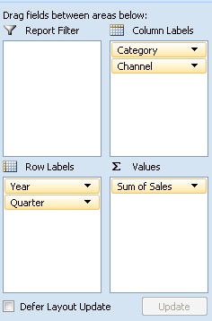 Rearranging PivotTable Fields