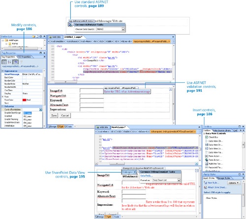 Using Controls in Web Pages