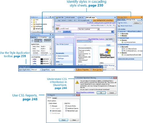 Changing the Look and Feel of Pages by Using Cascading Style Sheets