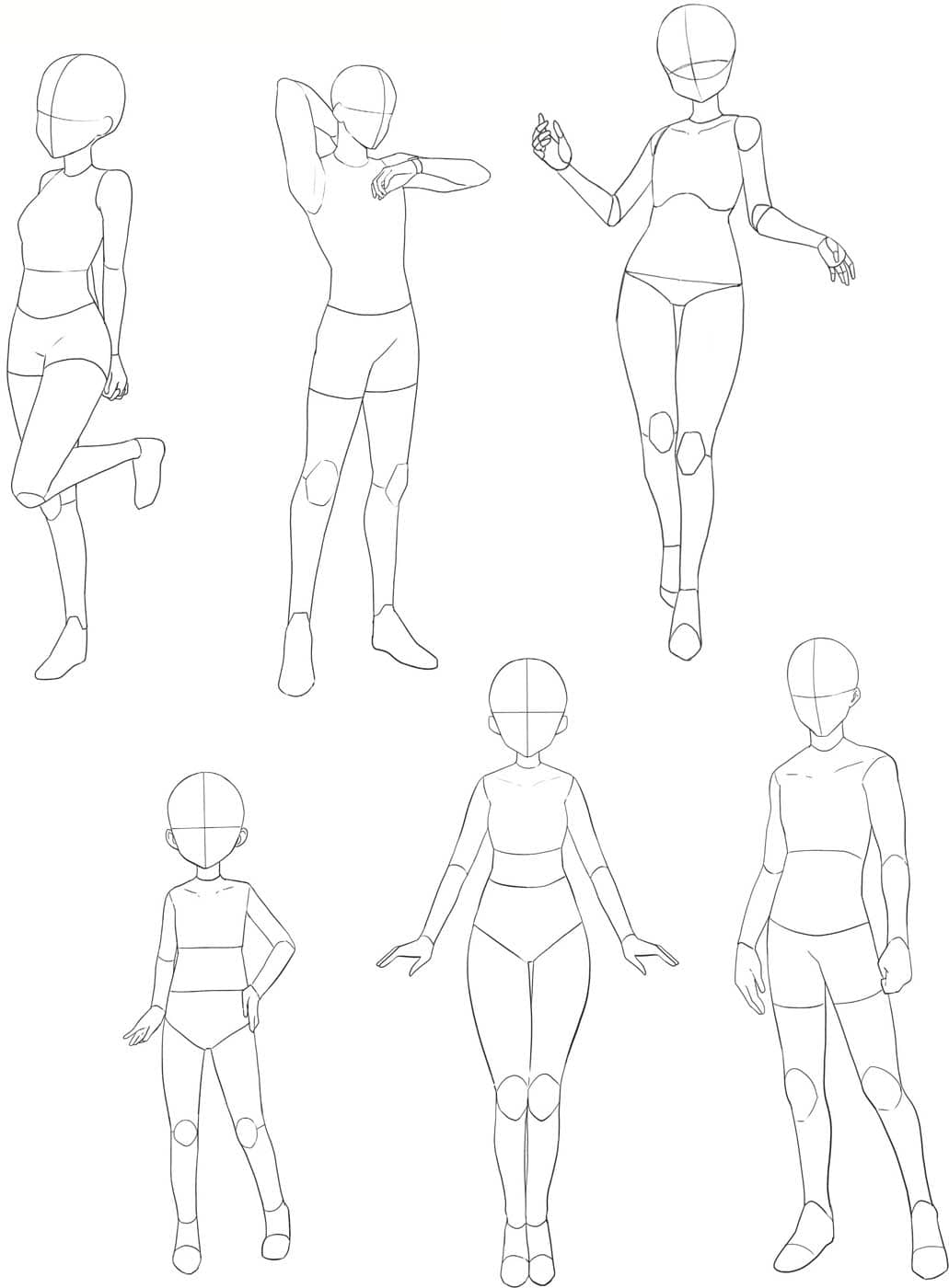 Just some anime poses | Drawing base, Art reference, Drawing reference poses