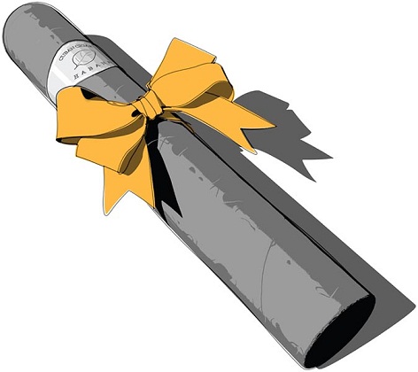 Image of a Cuban cigar, wrapped in a ribbon.