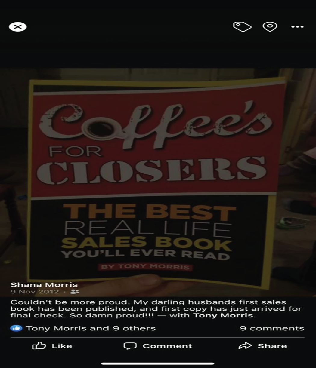 Photo depicts Coffee’s for Closers poster.