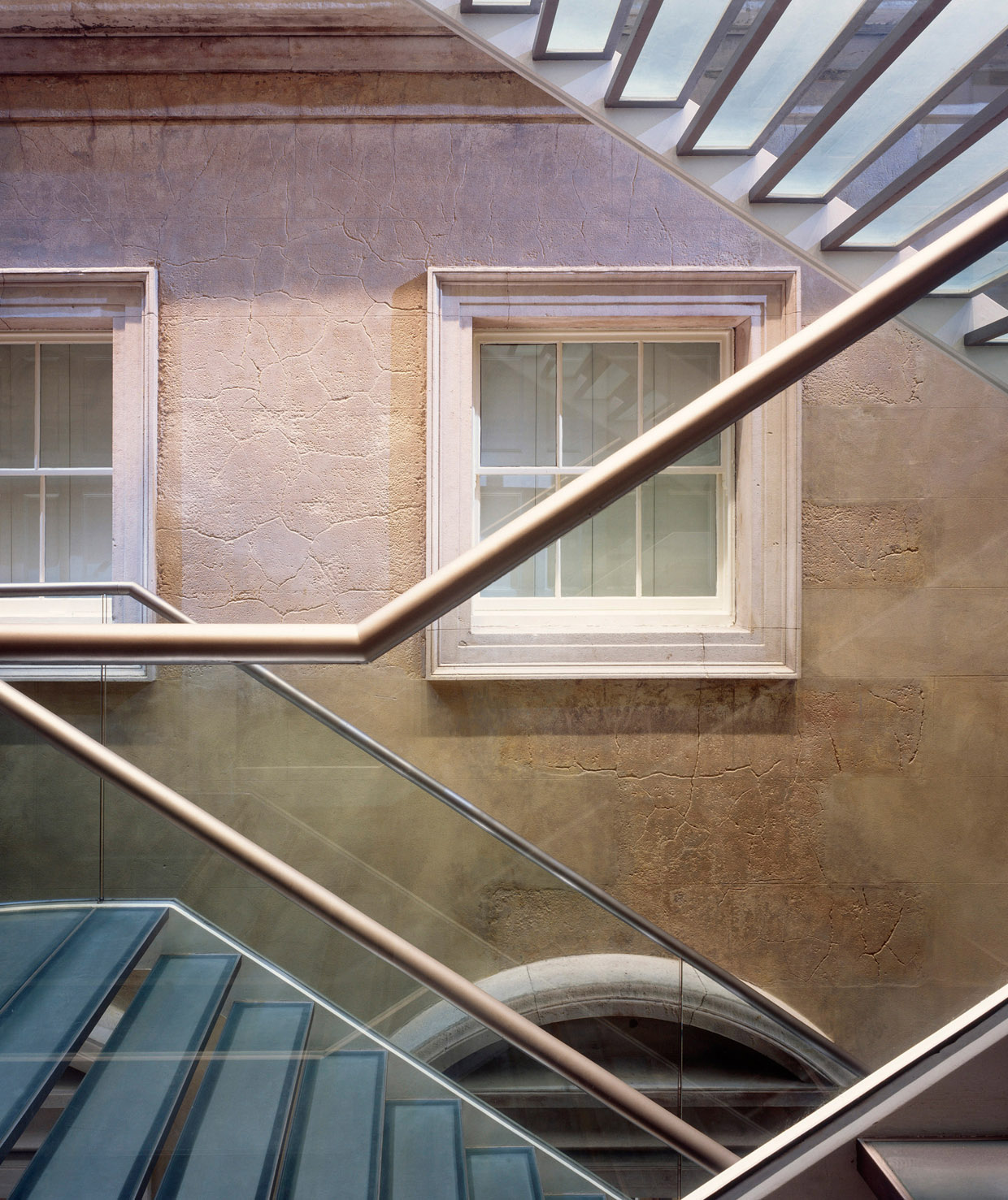 Figure 1.00 Glass‑and‑steel staircase at the Royal Academy of Arts’ Sackler Galleries