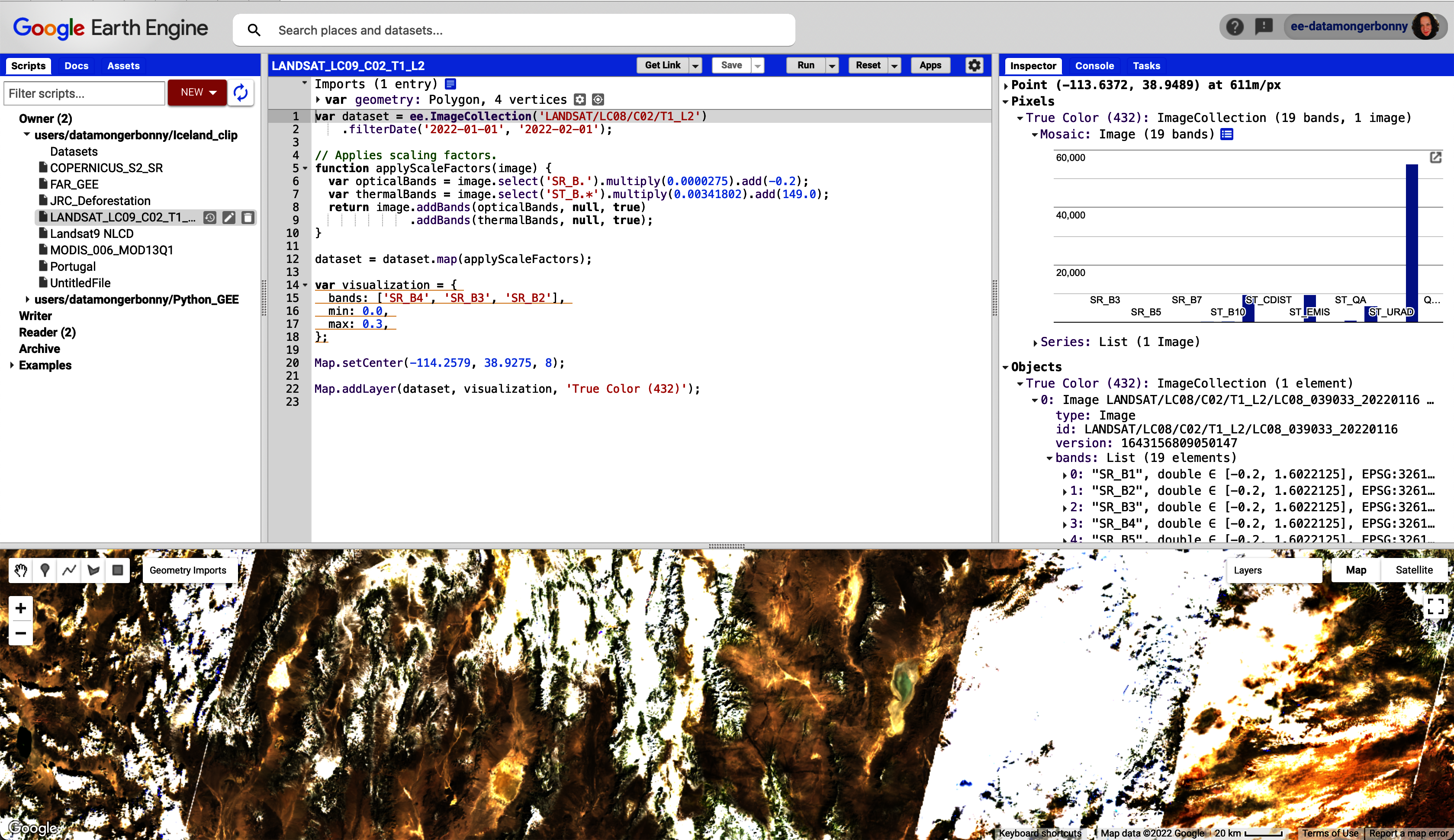 Google Earth Engine IDE