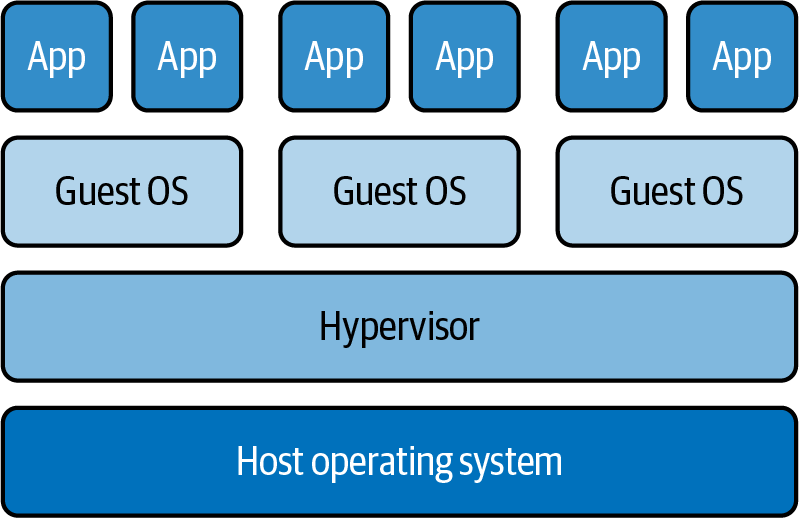 VMs running on a host  managed by a hypervisor