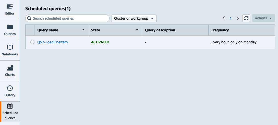 List scheduled queries