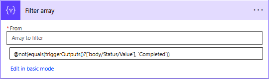 Trigger Condition expression using  Filter array 