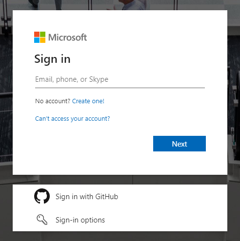 Signing in with your Microsoft account