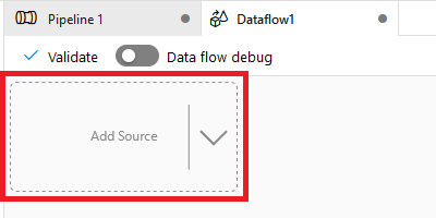 Adding a new source in a Data Factory Data Flow