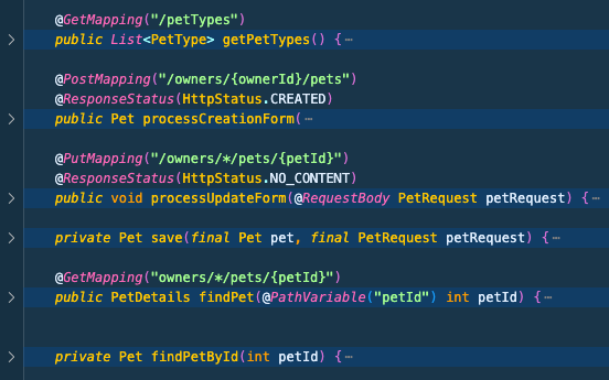   Collapse methods to orient yourself in the codebase