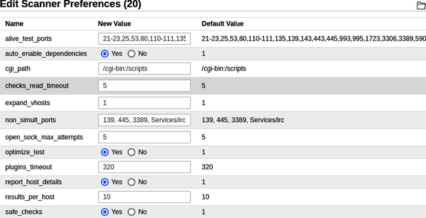 Scanner Preferences