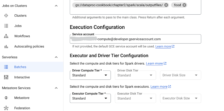 Choosing the Executor and Driver Compute and Storage Tiers