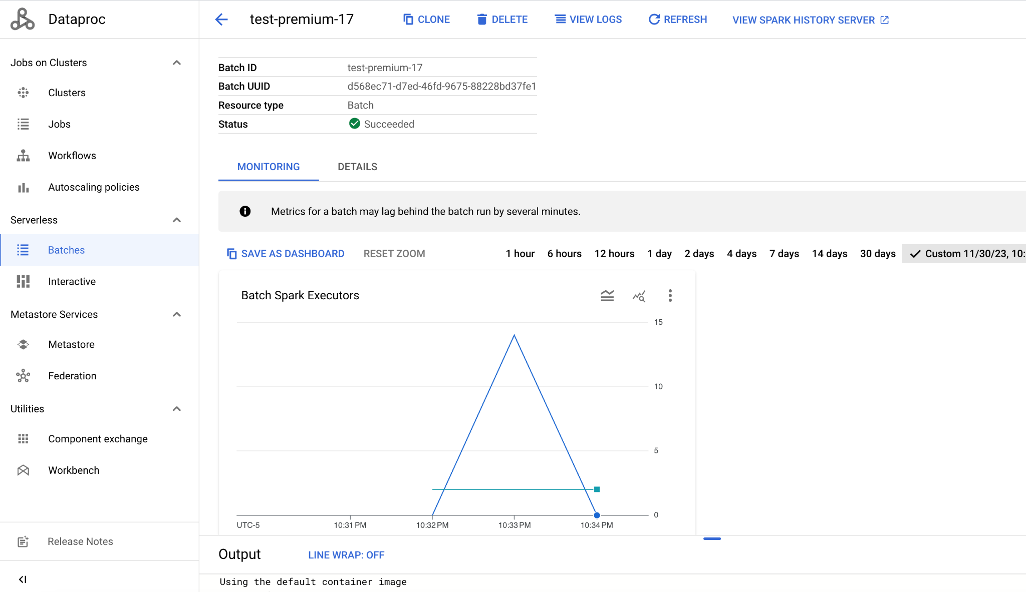 Job Monitoring UI in Batches console