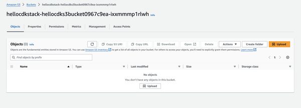 Hello CDK Bucket Upload Part 1