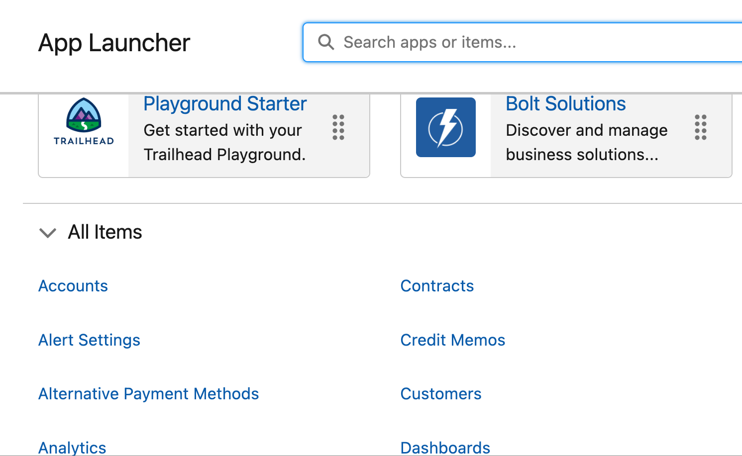 15  App Launcher All Items View in Salesforce