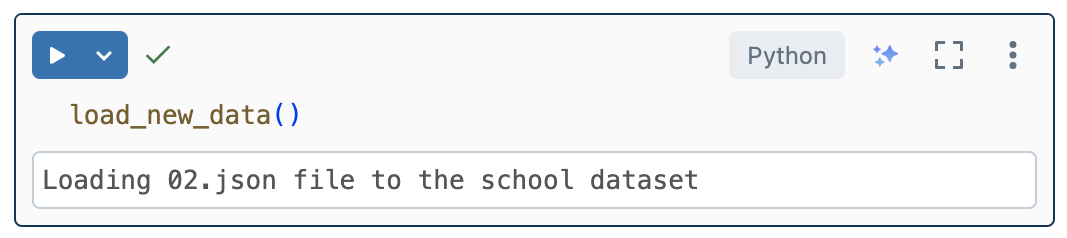 16   The output of executing the load_new_data function