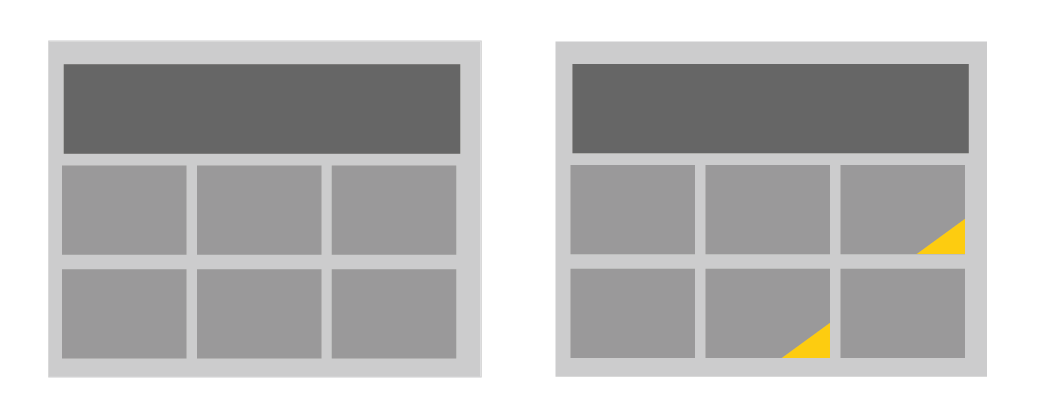 Grouping related peer items (left) and distinguishing two items among peers (right)