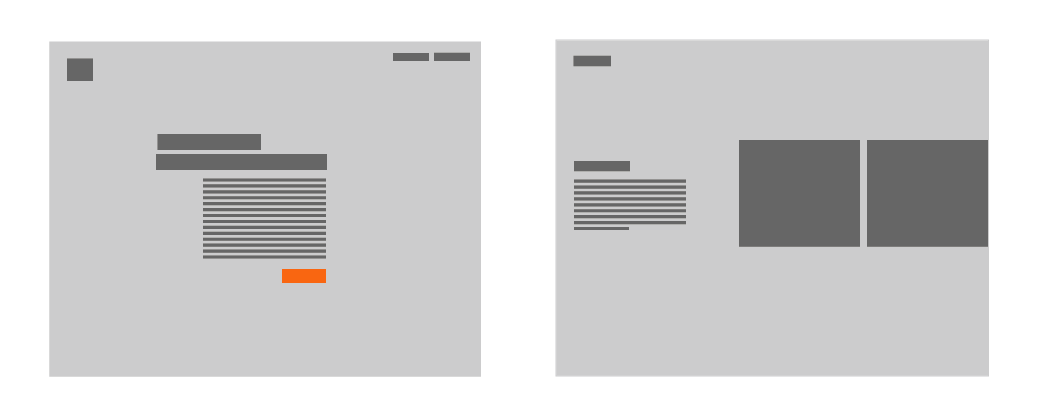 Implied lines for visual flow