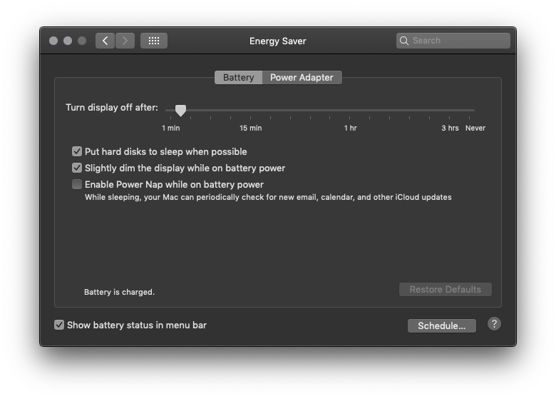 macOS system preferences