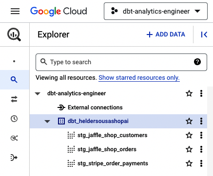 dbt Models BigQuery