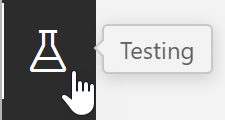 Visual Studio Code's Testing button (a flask icon)