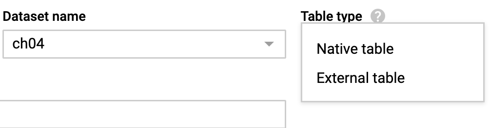 You can create an external table from the web UI by following the “Create Table” workflow but specifying “External table” as the table type.