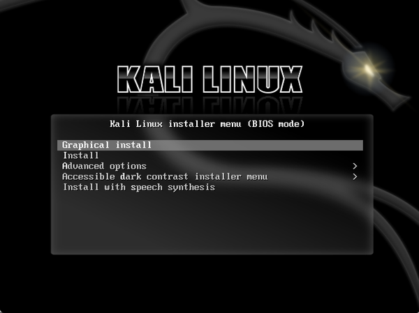 Kali Linux Boot Screen