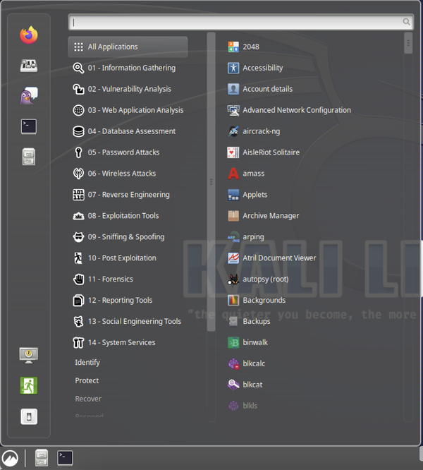 Cinnamon Desktop with Menu