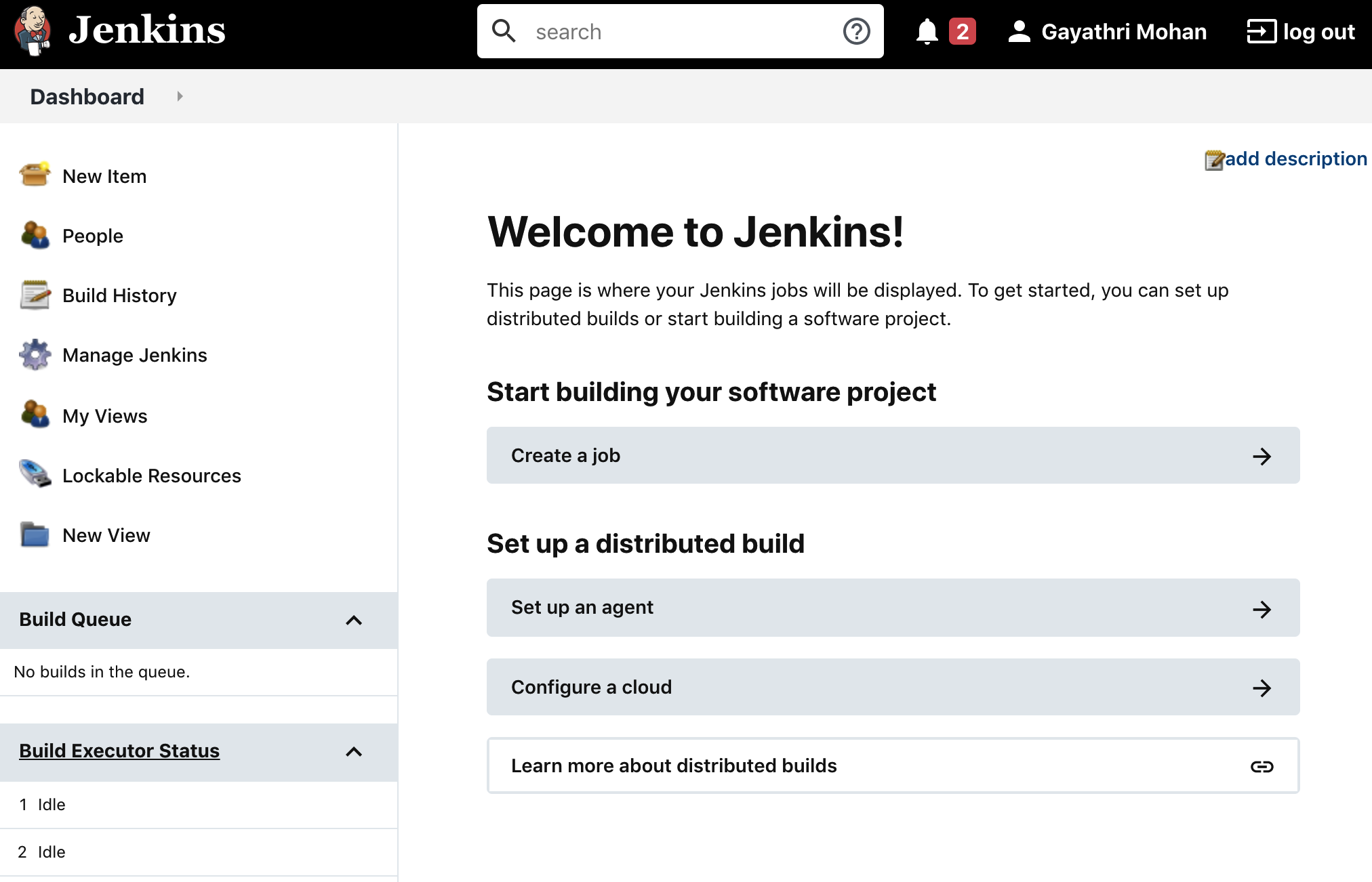 Jenkins Dashboard view