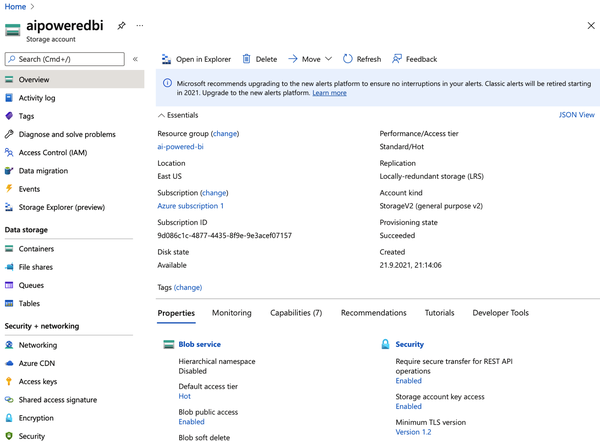 Azure storage account overview