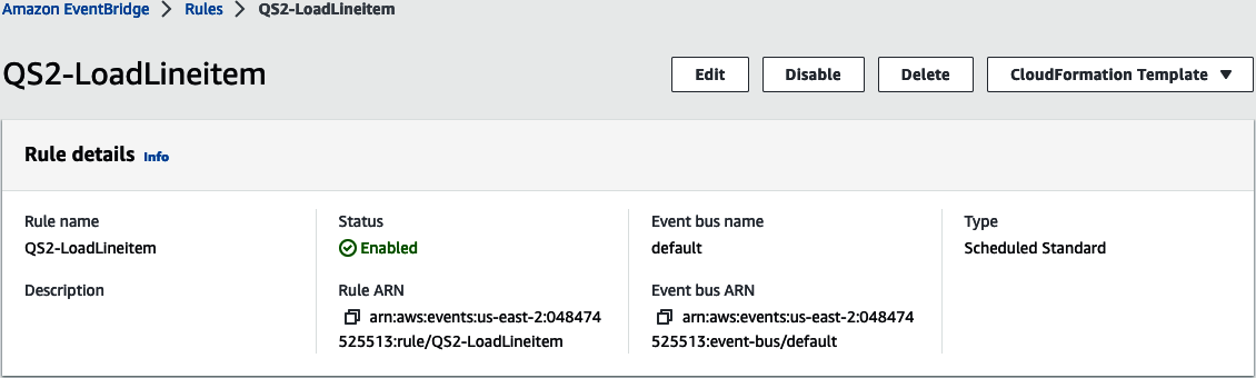 Scheduled rule