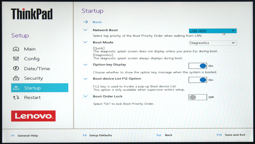 Lenovo's UEFI on a new Thinkpad.