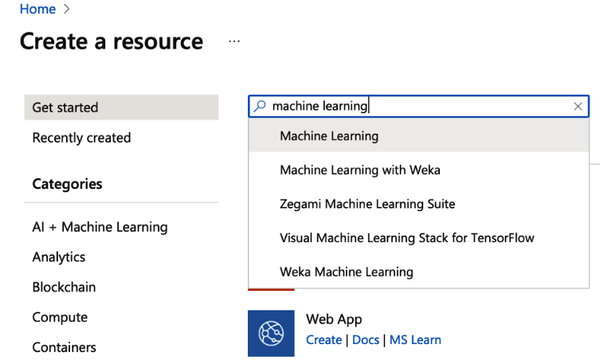 Searching for the ML resource