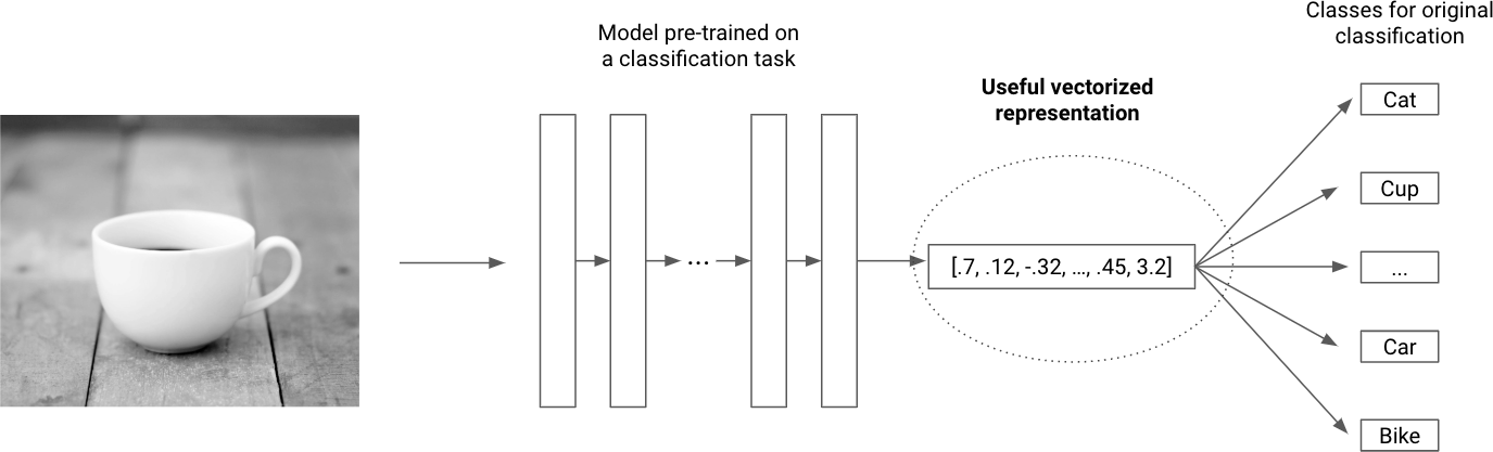 Using a pre-trained model to vectorize images