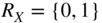 upper R Subscript upper X Baseline equals StartSet 0 comma 1 EndSet