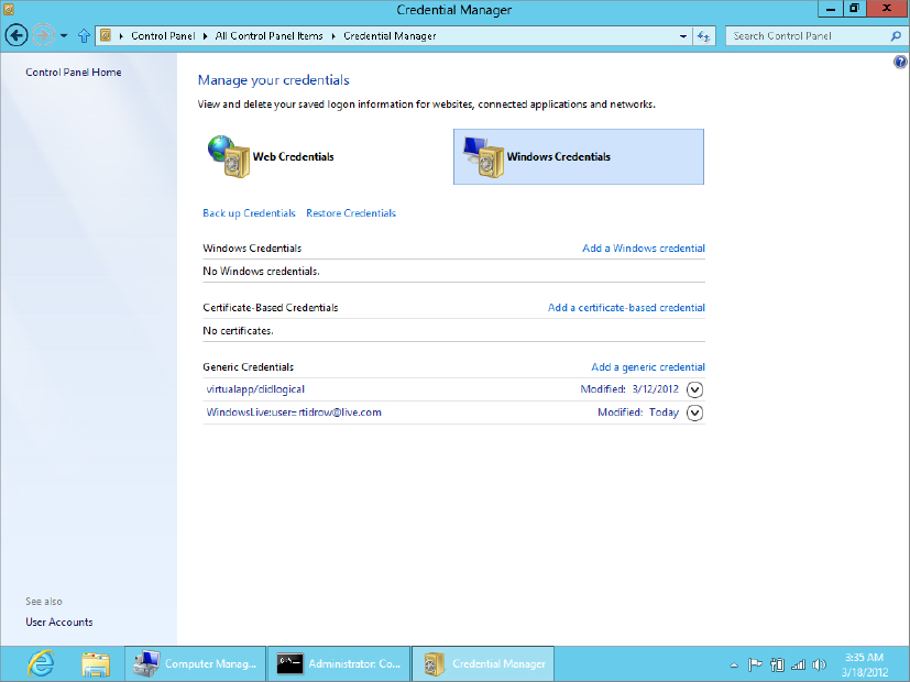 using-credential-manager-windows-8-bible-book