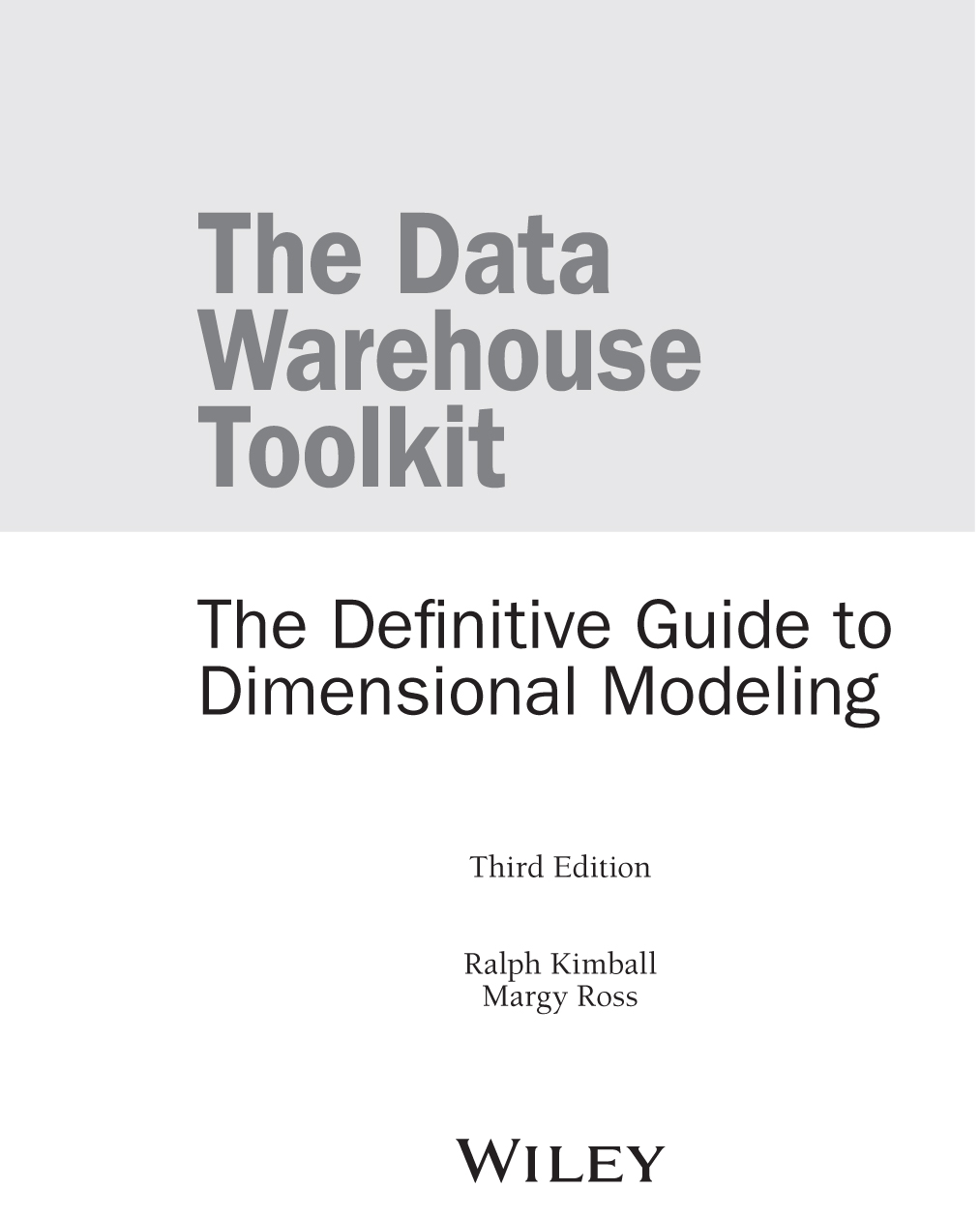 Title Page - The Data Warehouse Toolkit: The Definitive Guide To ...