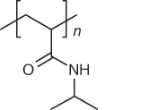 Chemical structure of poly(N-isopropyl acrylamide) (PNIPAM).