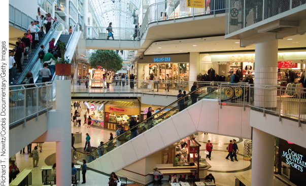 Photo illustration of a mall.