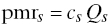 p m r Subscript s Baseline equals c Subscript s Baseline upper Q Subscript s