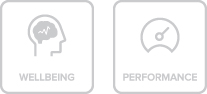 Diagrammatic illustration depicting the factors of well-being and performance.