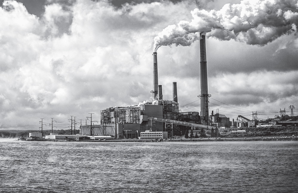 Photo depicts the Mount Storm coal fired power plant located in Grant CountyWest Virginia, near Bismarck.