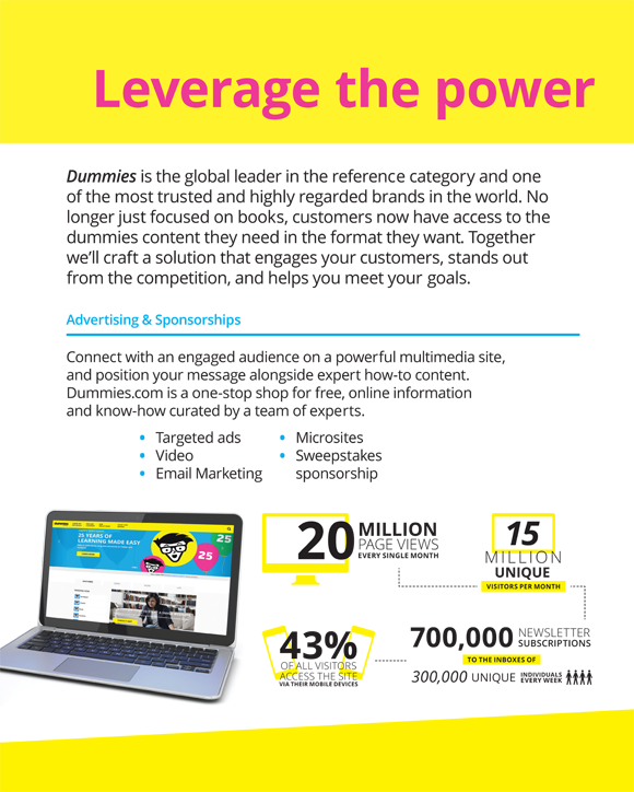 Leveraging expertise on powerful multimedia sites. For advertising and sponsorships, visit dummies.com, a one-stop-shop for free online information.